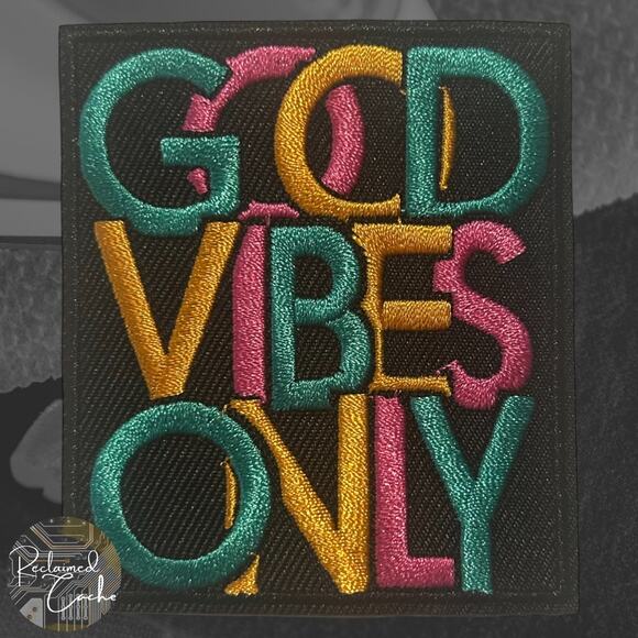 Good Vibes Only Iron On Patch - Picture 1 of 3